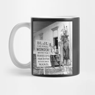 Fortune Teller at County Fair, 1910. Vintage Photo Mug